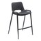 Homeroots Set of Two 26" Black Faux Leather And Steel Low Back Counter Height Bar Chairs 555660 - alternate 3