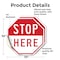 Signmission Stop Here, 10 inch X 10 inch, Vinyl Decal, 2PK OC-D-2PACK-10-233 - alternate 2