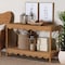 Bali & Pari Oteria Bohemian Light Honey Scalloped Rattan Console Table 250-13644-ZORO - alternate 2