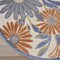 Homeroots 8' Beige Round Floral Indoor Outdoor Area Rug 572913 - alternate 3