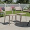 Homeroots Set of Two Taupe Heavy Duty Plastic Outdoor Stacking Accent Chairs, 2PK 565224 - alternate 2