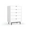 Homeroots 30" White Solid Wood Five Drawer Chest 473071 - alternate 3