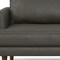 Homeroots 76" Black Leather Sofa With Brown Legs 640995 - alternate 4