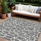 Homeroots 8' X 10' Gray And Ivory Geometric Washable Indoor Outdoor Area Rug 599289 - alternate 1