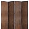 Homeroots 84" Brown Wood Folding Four Panel Screen Room Divider 274905 - alternate 2