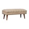 Homeroots 35in Brown Boucle and Solid Wood Upholstered Storage Bench With Cabinet 717482 - alternate 3