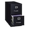 Hirsh 15" W 2 Drawer Vertical File Cabinet, Black, Letter 14416 - alternate 3