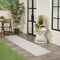 Homeroots 10' Gray And Ivory Geometric Indoor Outdoor Runner Rug 564059 - alternate 3