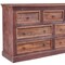 Homeroots 64" Brown Distressed Solid and Reclaimed Wood Seven Drawer Double Dresser 554673 - alternate 4