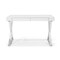 Homeroots 47" White and Silver Writing Desk With Two Drawers 320752 - alternate 1