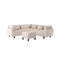 Homeroots 87" Beige Fabric Modular Sofa With Ottoman And Storage 568274 - alternate 1