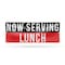 Signmission Now Serving Lunch, 36 Inch x 96 Inch, Vinyl Banner B-96-30765 - alternate 1