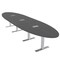 Skutchi Designs 16ft Oval Conference Table With Power | Harmony Series | 14 Person Meeting Room Table HAR-OVL-48X192-T-WA7949-ESIL - alternate 1