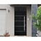 Vdomdoors Steel Door Deux 6083 Black Enamel Transom Window Sidelite Stainless Inserts Entry Door Painted W36x DEUX6083EXD-BLK-W36 x H80+16-LH-I - alternate 3