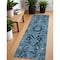 Homeroots 8' Gray Oriental Washable Indoor Outdoor Runner Rug 563746 - alternate 3