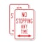 Signmission No Stopping Any Time With Double Arrow, 12'' X 18'' 2 Signs, Heavy Gauge Aluminum, 2PK A-1218-2PACK-24970 - alternate 1
