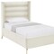 Homeroots Cream Velvet Upholstered Full Bed Frame 544928 - alternate 3
