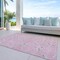 Homeroots 10' X 14' Pink And Ivory Geometric Washable Indoor Outdoor Area Rug 612892 - alternate 4