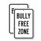Signmission Bully Free Zone, 18'' X 24'' 2 Signs, Heavy Gauge Aluminum, 2PK A-1824-2PACK-2599 - alternate 1