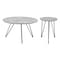 Homeroots Set of Two Gray and Black Wood and Steel Round Nested Coffee Tables 572204 - alternate 2