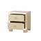Homeroots 15" X 22" X 23" Champagne Wood Mirror Veneer Nightstand 347149 - alternate 1