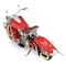 Homeroots 8" Red and Silver Metal Hand Painted Model Motorcycle Tabletop Sculpture 489416 - alternate 2