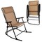 Lavish Home Folding Outdoor Rocking Chair Zero Gravity Chair Adjustable Pillow Ergonomic Foldable Lounger 80-OUTD-RC-2 - alternate 1