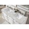 James Martin Vanities Bristol 60'' D Vanity, Bright White w/ Victorian Sil Silestone Top w/FreePower Wireless Charger 157-V60D-BW-FVSL - alternate 3