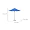 Homeroots 13ft Blue Polyester Round Market Patio Umbrella 491980 - alternate 2