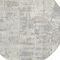 Homeroots 8' Ivory And Gray Round Abstract Washable Indoor Outdoor Area Rug 597976 - alternate 4