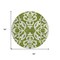 Homeroots 8' Green And Ivory Round Damask Washable Indoor Outdoor Area Rug 614427 - alternate 3