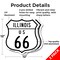 Signmission Illinois Route Marker Shield Sign Us 66, 12 inch X 12 inch, Aluminum Metal Sign, 2PK SHI-A-2PACK-12-382 - alternate 3