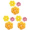 Happily Ever Elementary Creatively Inspired Orange, Yellow, Pink Flowers Dimensional Accent, 3-Piece Set, 3PK 107006 - alternate 1