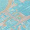 Homeroots 3' X 5' Teal Blue Aqua And Taupe Geometric Washable Indoor Outdoor Area Rug 589434 - alternate 4