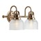 Jonathan Y Virginia 17.25" 2-Light Metal/Glass LED Vanity Light, Brass Gold JYL7408B - alternate 2