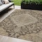 Homeroots 5' X 8' Chocolate Beige And Gray Oriental Washable Indoor Outdoor Area Rug 605236 - alternate 1