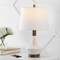 Jonathan Y Finn 23" Vintage Minimalist Iron/Ceramic LED Mini Table Lamp w/USB Charging Port, Wood Finished/White JYL4047A - alternate 4