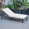 Leisuremod Chelsea Modern Outdoor Chaise Lounge Chair With Green Cushions CLBL-77LGR - alternate 2