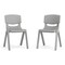 Flash Furniture Plastic Stacking School Chairs with 12 in Seat Height in Soft Gray, 2PK 2-YU-YCX-001-SFTGY-GG - alternate 6