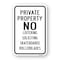 Signmission Private Property No Loitering Soliciting Skateboar Aluminum, 18" H, A-1824-24941 A-1824-24941 - alternate 1