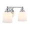 Jonathan Y Lydia 14" 2-Light Farmhouse Cottage Metal LED Vanity Light with Frosted Glass Shades, Chrome JYL7550A - alternate 2