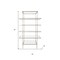 Homeroots 59" Antiqued Gold And Clear Iron and Glass Five Tier Etagere Bookcase 488874 - alternate 2