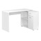 Homeroots 46" White L Shape Computer Desk With Two Drawers 333480 - alternate 1