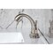 Kingston Brass Knurled Double-Handle 4" Centerset Bathroom Faucet with Brass Pop-Up, Brushed Nickel KS8618KNL - alternate 2