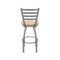 Holland Bar Stool Co 410 Jackie Stainless Steel 36in Swivel Bar Stool with Natural Oak Seat 41036SSNatOak - alternate 3