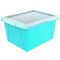 Storex 4 Gallon Storage Bin with Lid, Teal 61437U06C - alternate 1