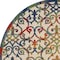 Homeroots 8' Ivory Blue Orange And Green Round Trellis Indoor Outdoor Area Rug 546799 - alternate 3