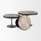 Homeroots Set of Three Brown Solid Wood Hand Finished Round Vanity Tray 731282 - alternate 2