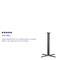 Flash Furniture Beverly 33'' x 33'' Restaurant Table X-Base with 4'' Dia. Bar Height Column XU-T3333-BAR-GG - alternate 2