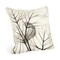 Homeroots 18" White And Black Botanical Linen Throw Pillow Cover with Embroidery 608177 - alternate 4